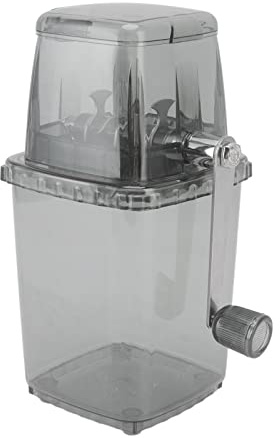 MUNEFE Portable Manual Ice Crusher, Small Household Ice Shaver, Hand Operated Crank Shaved Ice Maker for Home(ray)