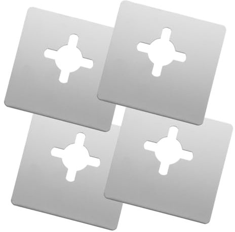 IWOWHERO Placas De Refuerzo De Puerta De Acero Inoxidable 4piezas Kit De Reparación De Cerradura Cubiertas De Cerrojo Compatible Manijas Estándar Adecuado Para Hogares y Oficinas