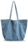 Boziee Denim Tasche Damen Shopper Groß Damen Tote Bag Beuteltasche Mit ReißVerschluss,Tragetasche Shopping Bag für School Schule Arbeit Büro Reisen Einkaufen Alltag (leichte Denim)