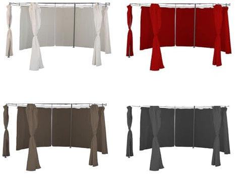 Mojawo Panneaux latéraux de qualité supérieure pour pavillon rond - 3,5 m - Paroi latérale imperméable - Couleur au choix - Tente de fête - Couleur : beige