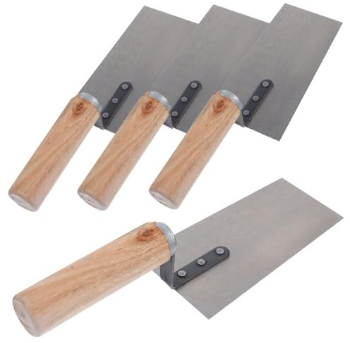 HOMSFOU 4piezas Palas Para Acero Inoxidable Espátula De Acabado Herramientas De Construcción Para Nivelar y
