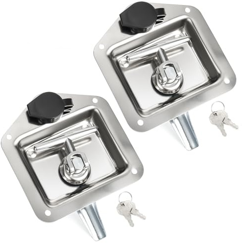 Serratura Per Porta Camper, Serratura Cassetto Camion, Serratura A Camma Con Maniglia A T, In Acciaio Inox, Con 2 Chiavi Per Camper, Camion, Rimorchi, Cassetta Degli Attrezzi