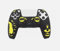 Crazy Diy Skin pour manette de PS5 avec 2 poignées pour les pouces Motif jeu Jaune et noir