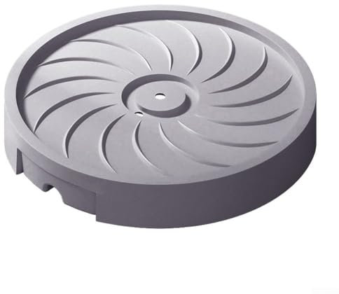 Sottobicchiere per vasi da fiori con funzione di drenaggio e ruote girevoli, per uso interno (grigio, 35 cm)