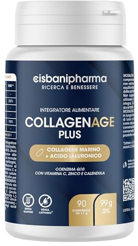 CISBANI PHARMA Collagene Marino Idrolizzato 1000mg + Acido Ialuronico 50mg