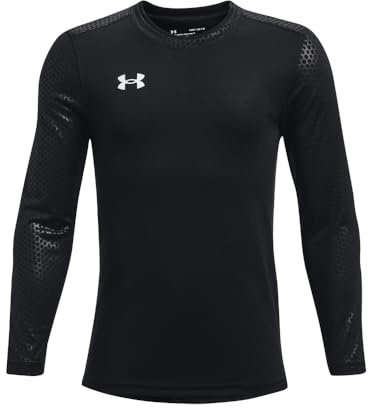 Under Armour Boys' Wall GoalKeeper Jersey , Black (001)/White , Youth Small