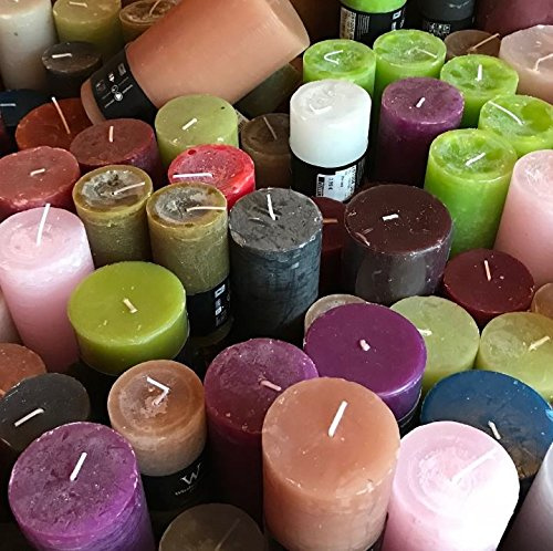 Birsppy 3 KG durchgefärbte Rustic Kerzen A-Ware, Markenkerzen aus dt. Produktion, Restposten, Sonderangebot