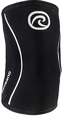 Rehband Elbow 5mm Compression Sleeve, Neoprene Elbow Sleeves for Weightlifting, Anatomical Design, Non-Slip & Close Fitting, Elbow Support Unisex, Colour:Black, Size:Small