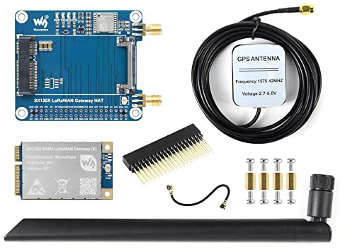 Waveshare SX1302 868M LoRaWAN Gateway HAT for Raspberry Pi L76K Module Standard Mini-PCIe SocketLong Range Transmission Large Capacity Multi-Band Support