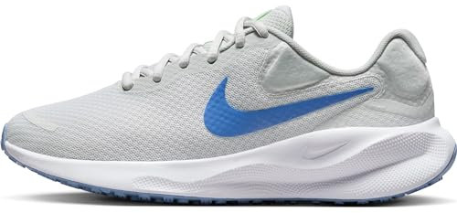 Nike Revolution 7, Zapatillas para Correr Mujer, Photon Dust Polar White Lime Blast, 36.5 EU