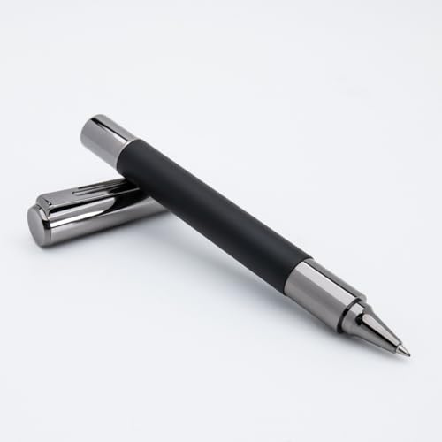 Monteverde USA Ritma Rollerball Pen in Black – Elegant Matte Finish, Gunmetal Accents, Magnetic Cap, Refillable Rollerball Ink – Premium Writing Pen for Professionals & Executives