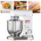 Dnowegas Commercial Stand Mixer 3-In-1 Stainless Steel Dough Mixer 500W Kitchen Mixers with Egg-Beater, Dough Hook and Whisk, Electric Bakery Equipment for Bakery Pizzeria Restaurant(White 10L)