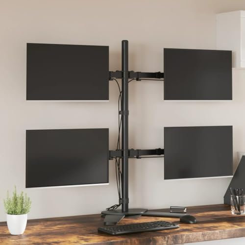 SKM Soporte para Monitor Acero Negro VESA 75/100 mm,Electrónica,Vídeo,Accesorios de vídeo,Accesorios y Piezas para televisores,Soportes para monitores y televisor,Negro,358009