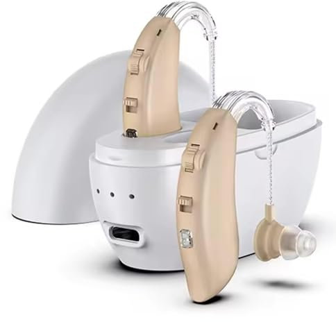 JD Health Tech Dispositivo audio ricaricabile per anziani, lunga durata della batteria e vestibilità comoda, leggero