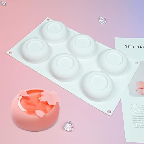 mostsom Stampo in silicone per mousse, forma rotonda, stampo per mousse, stampo per torte in silicone, strumento da forno per dessert (A_ rotondo)