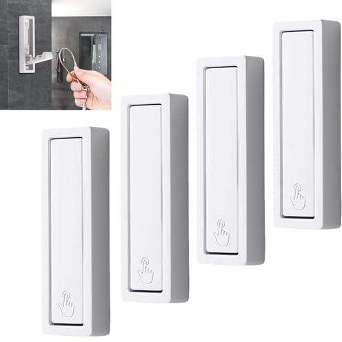 SYZOW Ganci Appendiabiti, 4 Pezzi Appendiabiti da Parete, Ganci Appendiabiti Pieghevoli, Supporto per Cuffie, Gancio da Parete Con Viti, per Bagno Cucina Camera da Letto Ufficio (Bianco)