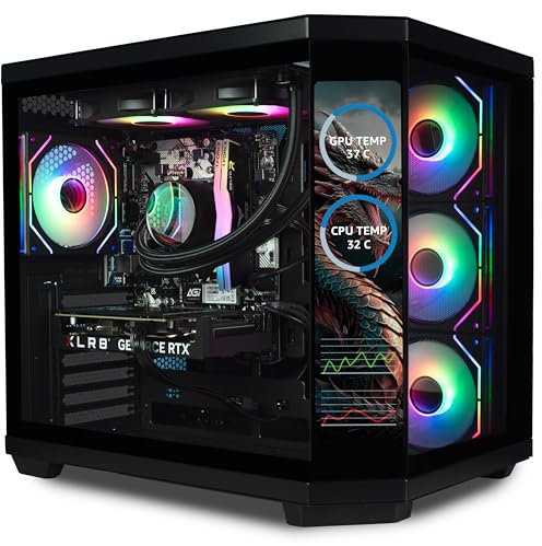 ionz Gaming Desktop PC, Ryzen 7 9800X3D, Nvidia RTX 5080, 32GB DDR5 RAM, 2TB NVMe SSD, Windows 11, 1000W 80+ PSU (Apex Vision, Black)