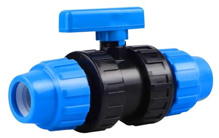 Wzzy Gurden Raccordo per Tubo PE 25 mm a Compressione in Plastica PP a Vite per Sistemi di Approvvigionamento Idrico e Irrigazione, 1 Pezzi