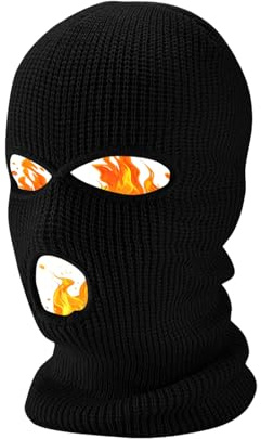Cagoule pour le Visage, Complet de Visage Tricoté, Cagoule de D'hiver, Balaclava de Visage, Casque Hiver Chapeau, Face Cover, Hommes et Femmes - Noir
