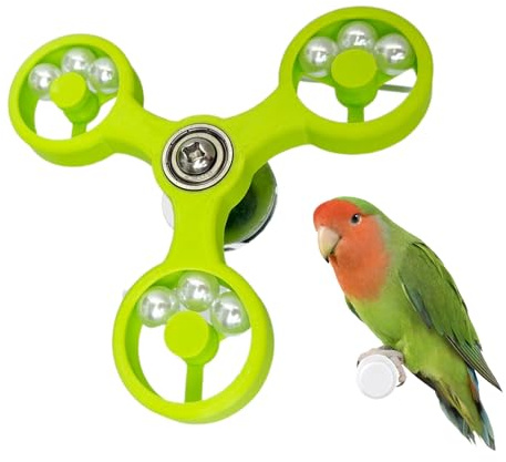 Jouet pour Perruche,Accessoires Interactifs Et Rotatifs Pour Cage À Oiseaux | Jouets à Mâcher pour Perroquets avec Roue Tournante - Pour Calopsitte Conure Perruches Et Perruches Ondulées Et Inséparabl