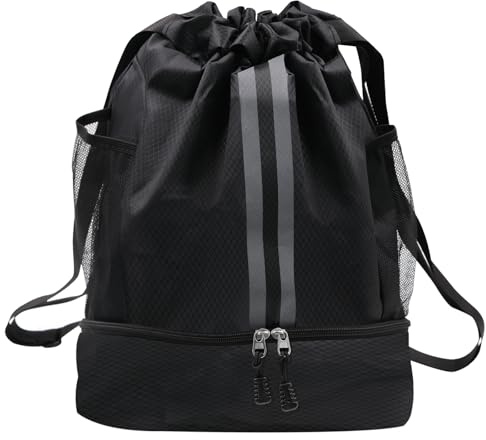 Mochila Saco Con Compartimento Para Zapatillas, Bolsa Gimnasio Impermeable Para Natación Y Fútbol, Bolsa De Cuerdas Para Hombre Y Mujer, Escuela Y Viaje