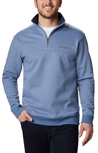 Columbia Men's Hart Mountain II Half Zip Pullover Sweater, Bluestone Heather, Medium
