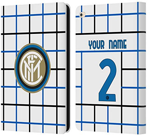 Head Case Designs Offizielle Personalisierte Individuelle Inter Milan Away 2020/21 Crest Kit Leder-Wallet-Hülle Kompatibel mit Apple iPad Air 2 (2014)