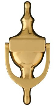 UAP Victorian Urn Door Knocker for Front Door – 6-Inch Classic PVD Gold Door Furniture with Universal Fixings – Traditional Design with Self-Adhesive Option (PVD Gold)