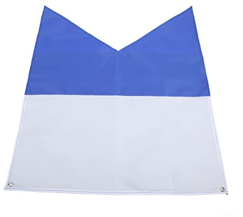 Alomejor Drapeau Alpha de Plongée, Bleu et Blanc, 70x60cm, Polyester, Signal de Plongeur pour Activités sous-Marines