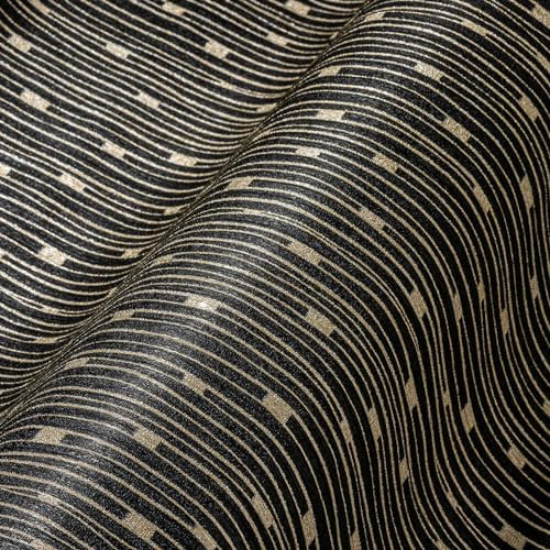 A.S. Création THE BOS 388224 Papier peint à rayures Noir Or 10,05 m x 0,53 m Fabriqué en Allemagne