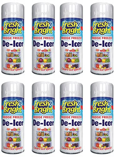 HitlineUK 8 x Fridge De Icer Spray Freezer Cleaner Ice Remover Anti-Bacterial Defrosting 200ml