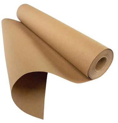Hawksbill Kraft Paper Roll 500mm x 50m Recyclable Brown Gift Roll – For Arts & Crafts Gift Wrapping Paper Void Filling & More