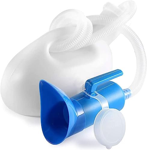 Raccoglitore di Bottiglie di Pipì, Orinatoio Maschio Portatile, Bottiglie di Urina for Uomini Donne Orinatoio Bottiglia di Pipì Universale Portatile 2000 ML con Adattatore Femmina for Camping Car Trav