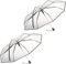 Carlo Milano Schirm: 4er-Set transparente Stock-Regenschirme, Stahl & Fiberglas, Ø 100 cm (Glockenregenschirm, Regenschirm transparent Automatik, wasserdicht)