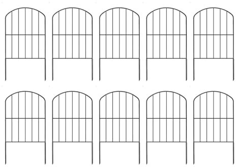 Dualoai jardín de Hierro para 10 Personas, versátil, para Perros, con Accesorios para estacas, Vallas para parterres