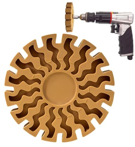 Rueda removedora de adhesivos, herramienta de eliminación de calcomanías, goma de alta velocidad, rueda removedora de calcomanías, borrador adhesivo de vinilo o múltiples superficies