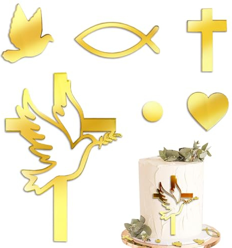 Decoration Gateau Papteme, Decoration Bapteme, 51 Deco Gateau Communion, Décoration Gâteau Communion,Topper Gâteau Communion, Anniversaire, Fête, Religieux, Breloque en Forme de Croix