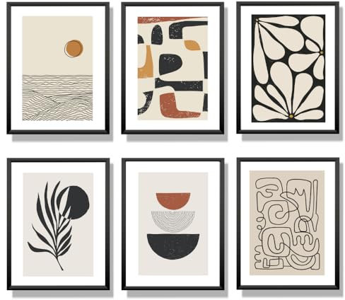 Winund set di 3 poster 50x70 cm, SENZA CORNICE, stampe da parete moderne, quadri grandi dimensioni, poster da parete giganti, quadri moderni soggiorno grandi, stampe quadri, (BEIGE 30x40)