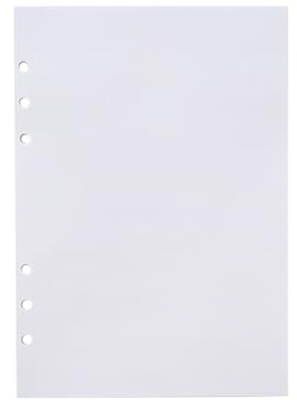 FSSTUD 40 Sheets A5 6 Ring Blank Double Sided Sticker Release Paper Reusable Sticker Paper Sheets Sticker Organizer Binder Refills Pages for Album Storage Book