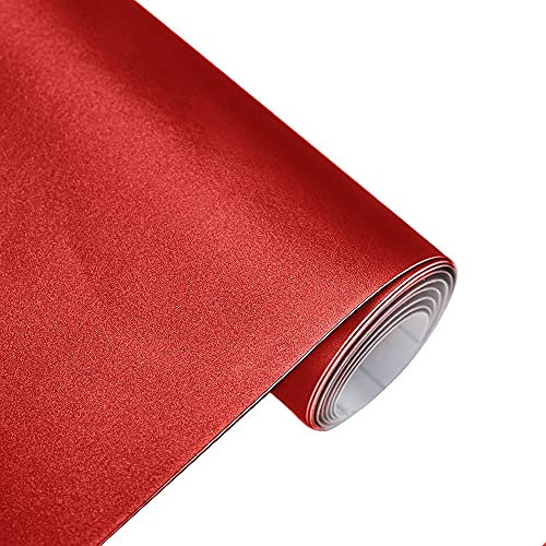 Vinilo Para Coche Pegatinas de automóvil Satinado Matt cepillado lámina negra auto mate mate envolturas de automóviles de película calcomanía de vehículo 10x100cm 30x100cm Vinilos Para Coches(Red Car