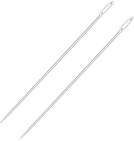Jetstream 2 Pezzi Ago Professionale per Tappezzeria, Aghi da Cucito Lunghi, Aghi da Cucito a Mano Lunghi, compatibili con Tappeti Fatti a Mano con Ricamo su Arazzi in Pelle per La Casa (6 pollici)