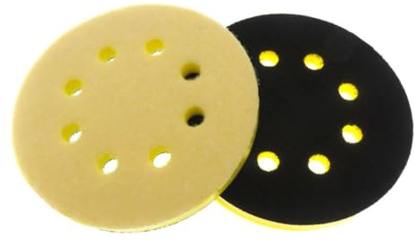Tidevib Tampon en mousse pour ponceuse orbitale, 12,7 cm 8 trous avec support pour polisseuse DA, disques de ponçage et tampons