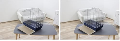 Kerbl Pet Pájaro Arena Alfombra 28 x 43 cm, 6 Hojas, Arena Suelo (Paquete de 2)