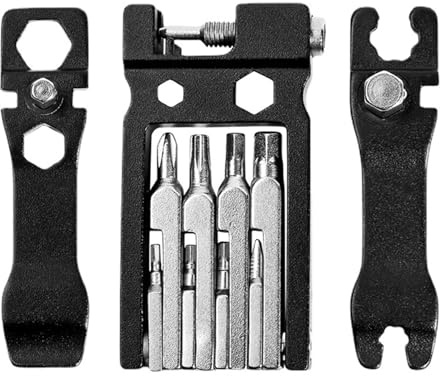 Juego de herramientas de reparación de bicicletas de montaña 20 en 1, kit de mantenimiento de llave de destornillador de bicicleta de montaña