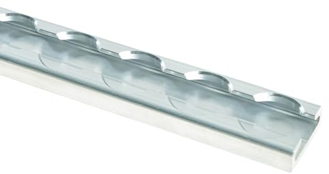 Rail d'arrimage carré fin en aluminium - Rail d'arrimage - Convient également pour les raccords et rails aériens - Accessoires de transport - 2 x 2 m