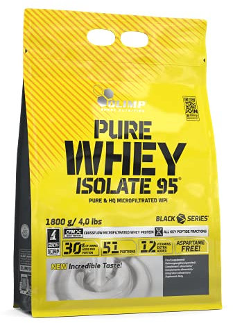 Olimp Pure Whey Isolate 95 Proteinpulver - Premium Molkenprotein-Isolat, Reich an Aminosäuren & Vitaminen, Unterstützt den Muskelaufbau, 1800g, Kirsch-Jogurth
