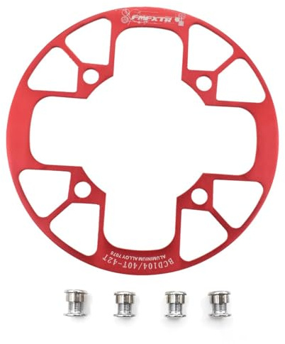 UPANBIKE Montain Bike Chainring Guard 104 BCD Aluminum Alloy Chain Ring Protector Cover for 32~34T 36~38T 40~42T Chainring Sprockets (36T-38T, Red)