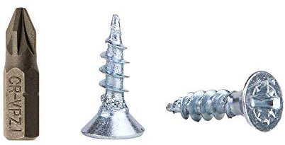 Marcopol Paquete de 100 tornillos para madera de acero chapado en zinc, 3 x 10 mm, cabeza Pozidriv, tornillos avellanados para aglomerado