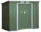 Outsunny 7 x 4ft Lean to Garden Shed with Foundation Kit, Double Door and Vents, Outdoor Metal Storage Shed for Equipment Tools, Green