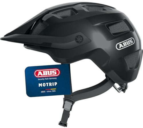 ABUS Casco MTB MoTrip - robusto casco da bici con visiera regolabile in altezza per mountain biker - vestibilità personalizzata - unisex